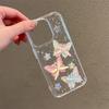 For IPhone17promax Butterfly Glue Star Mobile Phone Case for Apple 17 Transparent Women's Model 15pro Japanese Style