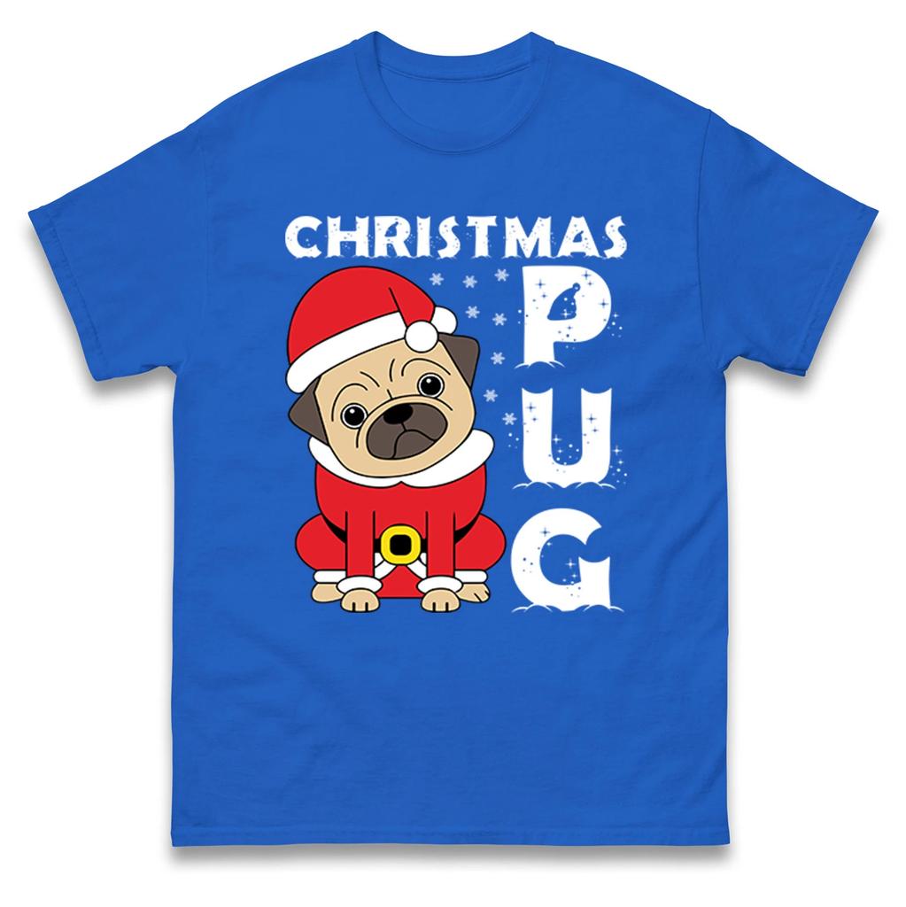 Pug Christmas Funny T Shirt,Dog Lover Merry Christmas Tee