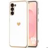 Protective Case - BOOLING - Samsung Galaxy S25 FE - Silicone Heart Pattern Anti-Scratch Flexible White