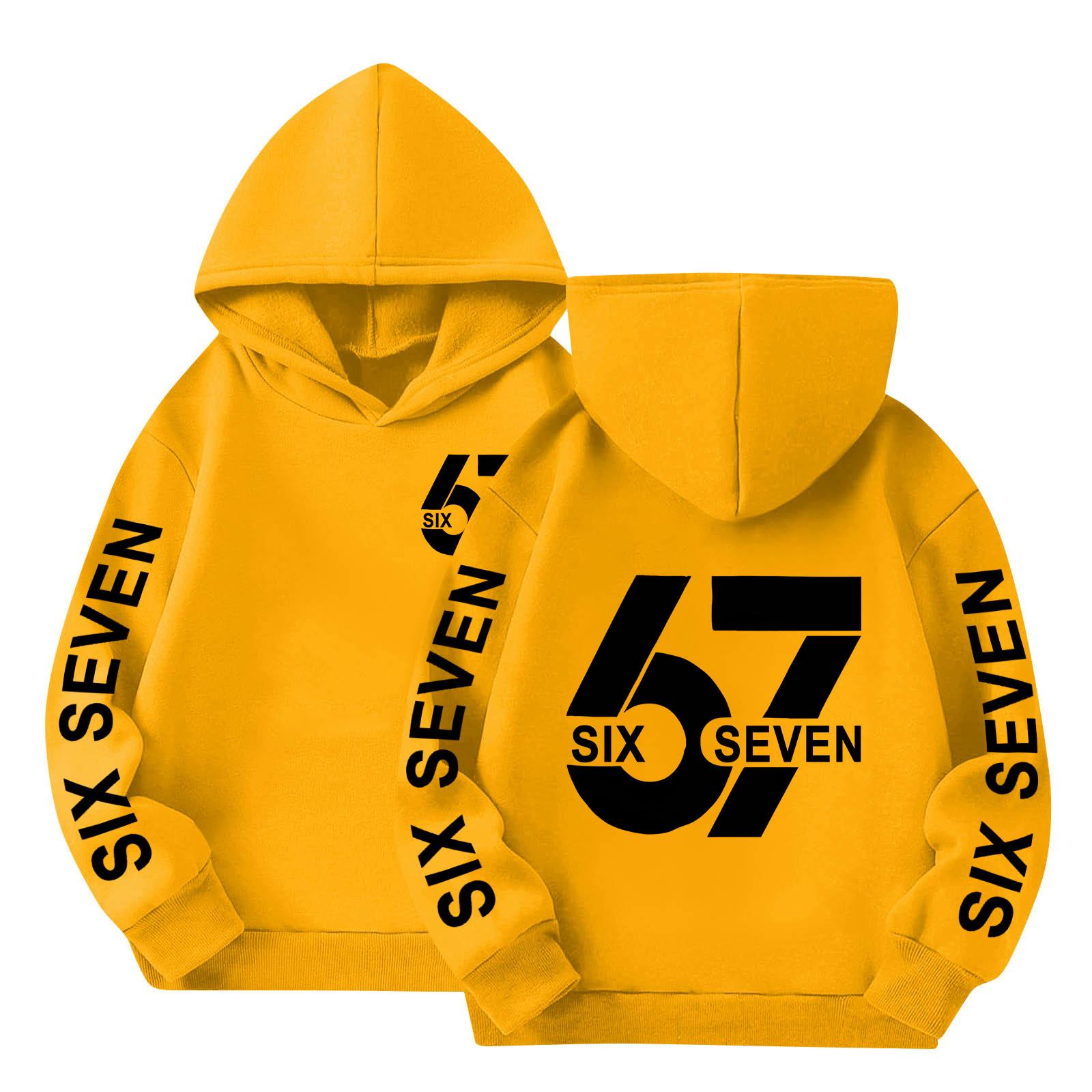 

Boys Printed Hooded Long-Sleeve Sweatshirt Casual Sports Comfort Sweatshirt 160 жовтий