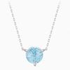 Blue Zircon Necklace Fashion Claw Set Firework Cut Luxury Diamond Collarbone Chain for Women Stylish Jewelry