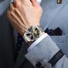 POEDAGAR Original Luxus Herrenuhr Wasserdicht Leuchtend Chronograph Armbanduhr Edelstahl Quarzuhren für Mann Reloj