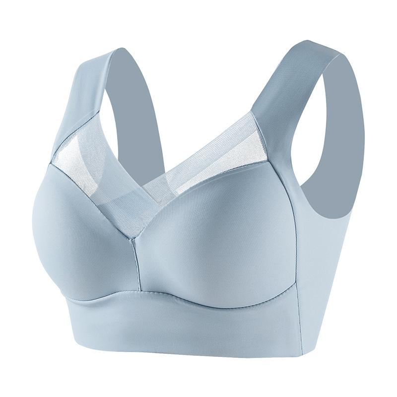 Plus Size Extended Fit Vest Style Seamless Bra, Wireless Fixed Pads Beauty Back Comfort Everyday Underwear for Women