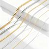 1/2/3MM Hip Hop Stainless Steel Box Chain Necklace for Women,Simple Basic Chain Necklaces,Fashion Accessories Gift