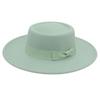 Popular Top Hat Versatile Bow Dome Convex Top Big Brim Fashion Casual Woolen Felt Hat Top Hat Hat
