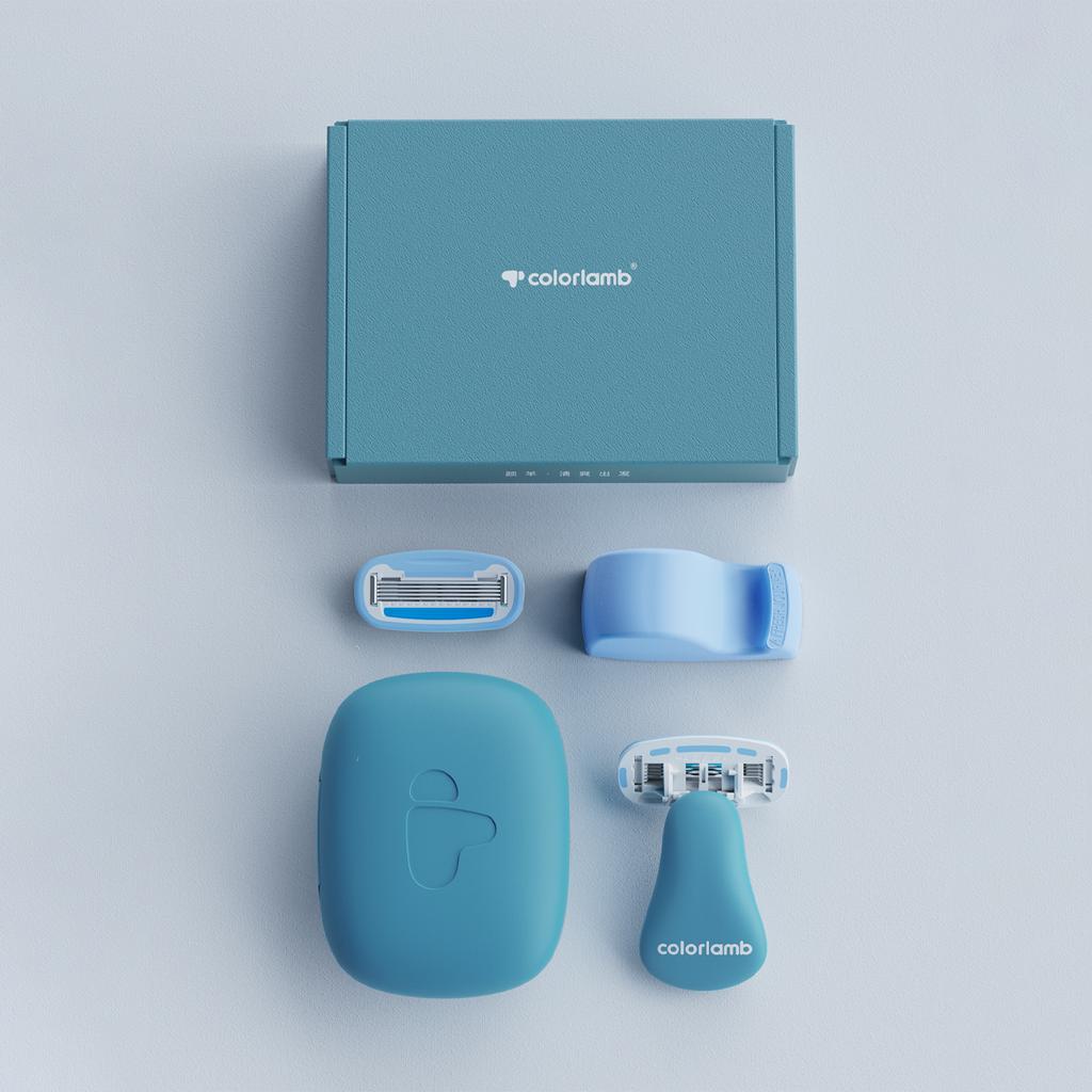 Draagbare Dames Scheermes Set Handmatig Bikini Scheermes Ontharing voor Dames Privé Lichaam Met Huidverzorgingscartridges