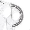 Multi-Function Drawing Ruler Stencil Geometric Plastic Template Rotary Mathematics for Drafting