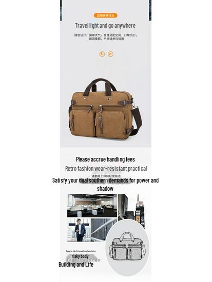 Cross-border Genuine Leather Briefcase: Multifunctional Shoulder & Travel Bag with Large Capacity for Laptop & Essentials