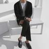Men's Knitted V-Neck Cardigan Sweater - Spring/Autumn Korean Casual Loose-Fit Top