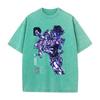 Manga JoJo's Bizarre Adventure Joseph Joestar Print Tee Men Women Clothing Washed Cotton T-shirt Vintage T Shirt Harajuku Tshirt