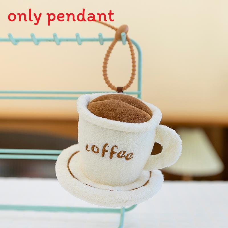 Cake Three Fun Names Coffee Biscuits Plush Toy Pendant For Decoration Bag