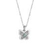 Women's Butterfly Zirconia Clavicle Necklace: Elegant, Fashionable, Titanium Steel Jewelry