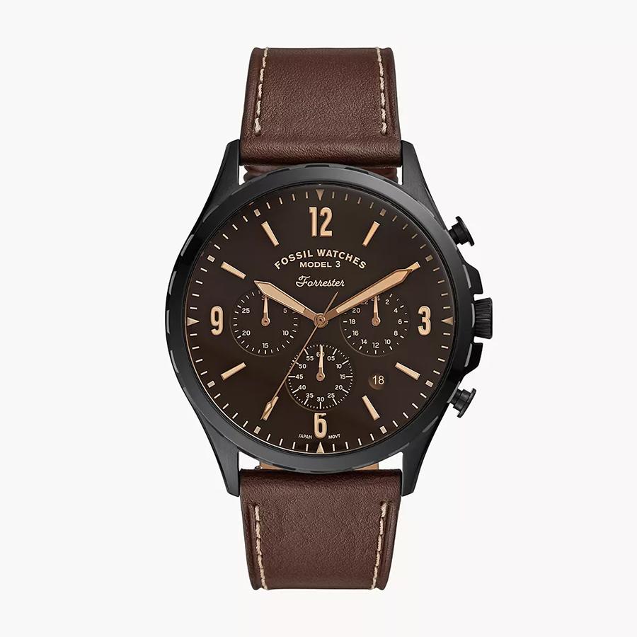 

FOSSIL watch with black dial, three-eye chronograph, business and casual quartz watch, daily-wear men s watch FS5608