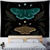 Butterfly Moon Phase Art Tapestry Bohemian Style Wall Hanging Cloth Plants Animals Home Dormitory Aesthetic Mural Decoration