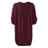 Women's Round Neck Casual Long Sleeve Plush Gradient Stripe Dresses