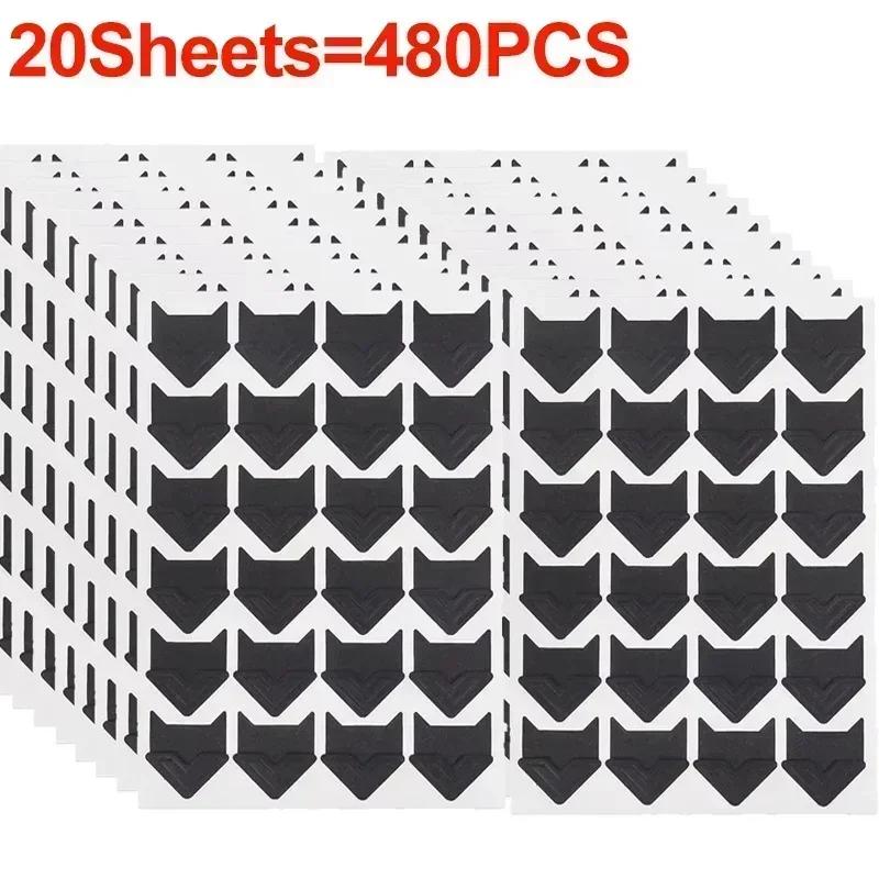 24-480pcs Self Adhesive Picture Journal Photo Album Stickers Vintage Frame Corner Sticker DIY Kraft Paper for Scrapbooking Decor