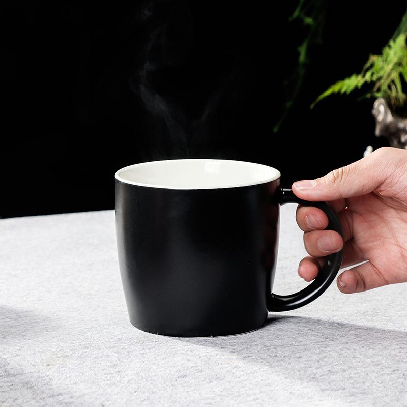 Simple Creative Ceramic Mug Office Couple Water Cup Meeting Cup Large Capacity Tea Cup