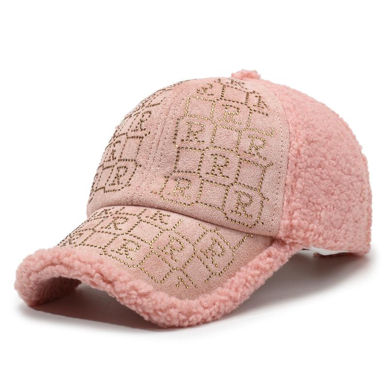 Female Autumn and Winter Hot Diamond Outdoor Warm Cap
