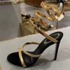 Eilyken Summer Street Style Ankle Strap Open Toe Narrow Band Women Sandals Thin High Heels Stripper Sexy Banquet Shoes