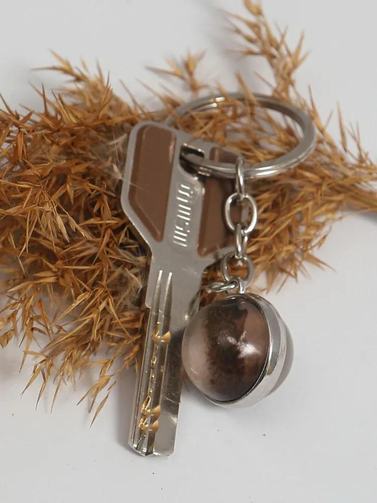 Luminous Round Double-Sided Crystal Hedgehog Keychain