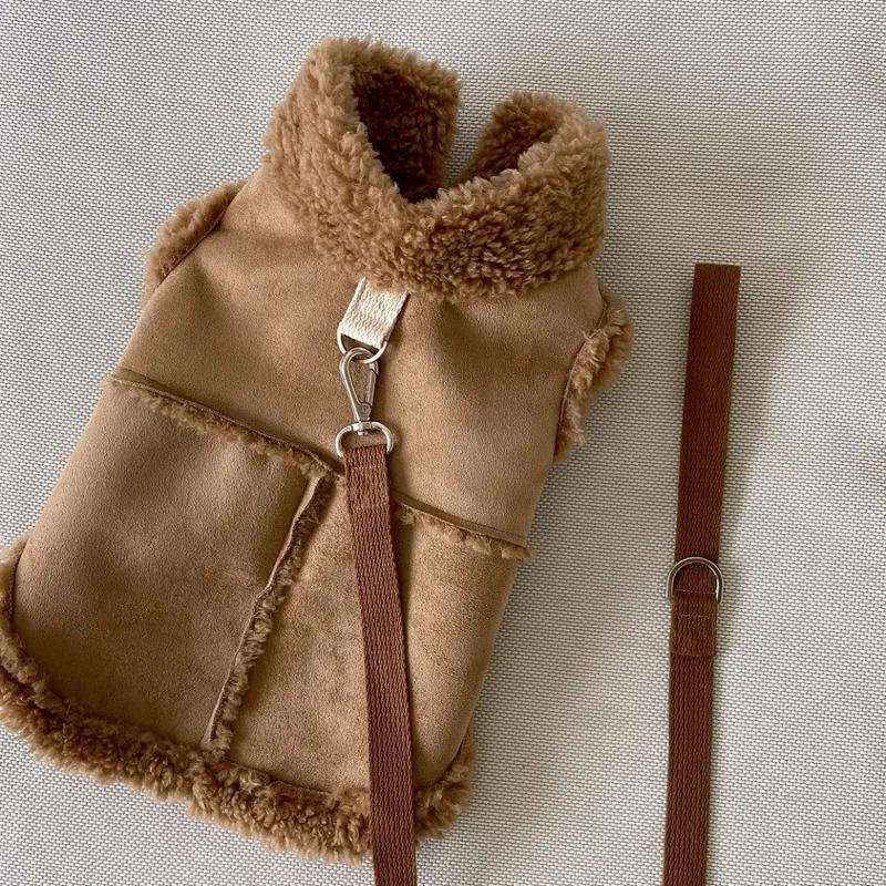 

Dog Vests Winter Plush Warm Pet Dog Clothes For Small Medium Dogs Jackets Puppy Clothing Yorkshire Terrier ropa para perros XS（old） коричневий