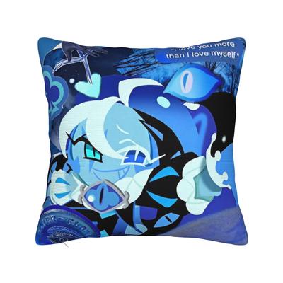 Shadow Milk Cookie Run Kingdom Square Pillow Cases Cartoon Anime Cushion Covers Zippered Decor Pillowcase for Sofa 18"x18"