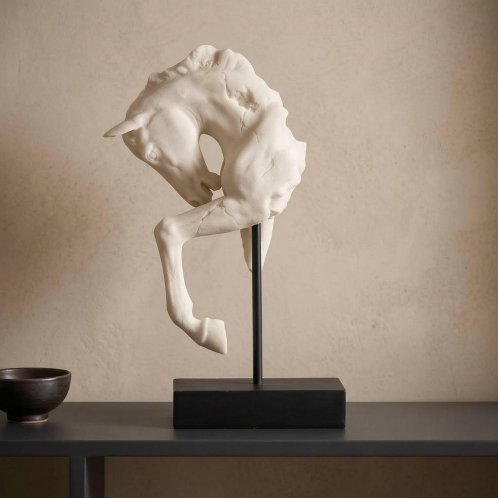 Horse Sculpture Sculptural Statue Hand-Finished Decor