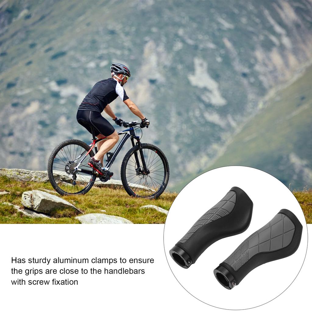 Bike Handle Handlebar Grips Mountain Bike Replacement Handlebar Grip with End   for Replacement Repair