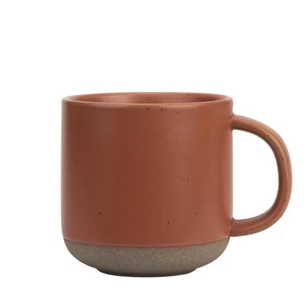 

360ml Coarse Pottery Mug with Large Capacity & Laser Engraved Logo - Ideal for Breakfast, Coffee or Water. 360ml