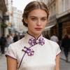 Satins Fabric Butterfly Knot Button Ideal For Wedding Dress And Clothing Embellishment