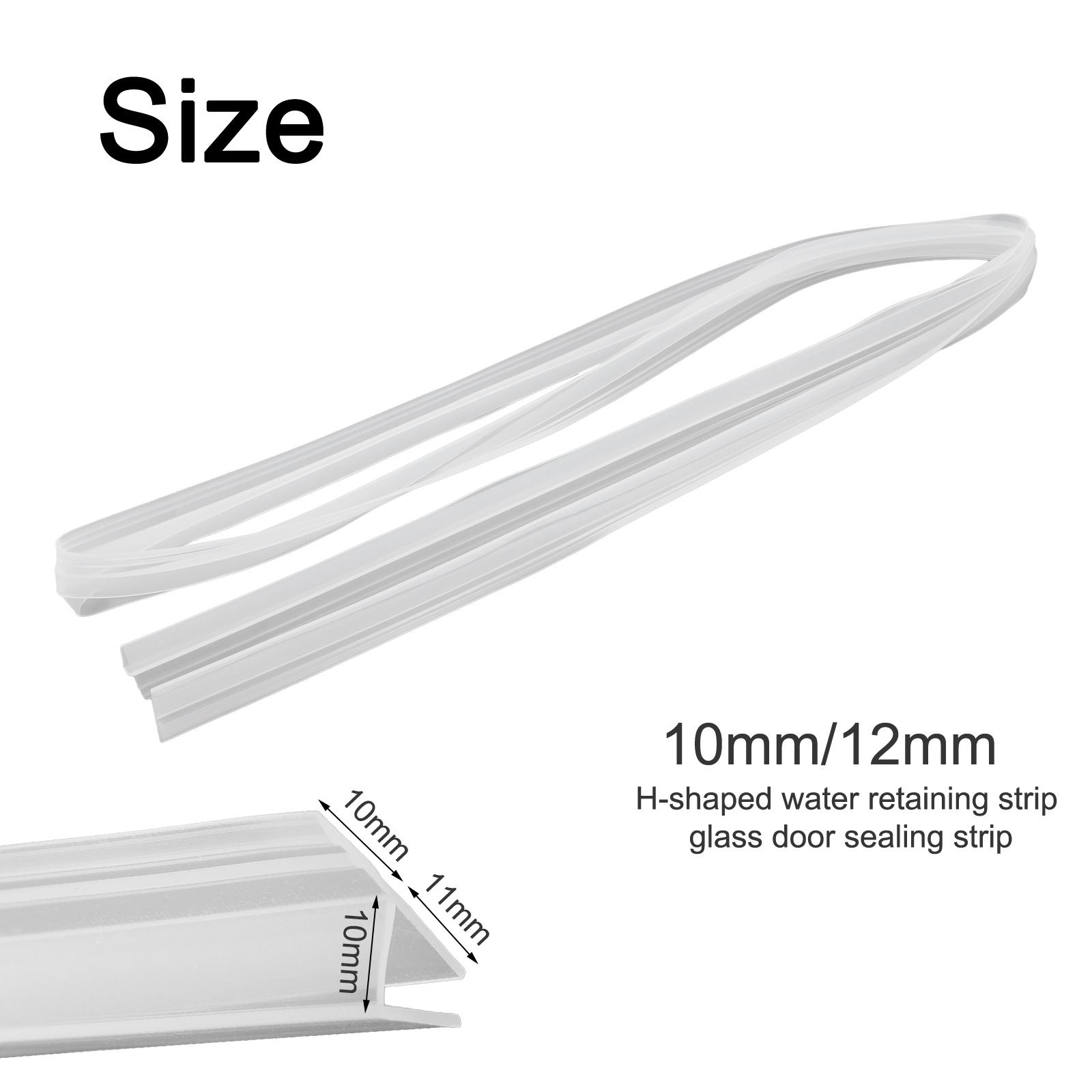 

Silicone Rubber Shower Door Glass Casement Sealing Seal Strip Waterproof H-type 2M Good Anti-aging Performance Cold And Antifre 10MM