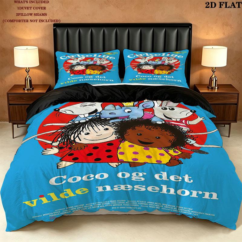 Cirkeline Bedding Quilt Set Quilt Cover Pillowcase Home Decoration Birthday Gift (1 * Duvet Cover + 2 * Pillowcase, Without Core)