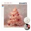 Mini Pearl Painting with Frame Christmas Tree 3D Shiny Bead Canvas Creative Craft for Bedroom Desk Wall Decor Holiday Art Gift Decoration