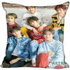Fan Xi Hot Custom Kpop Style Astro Printed Square Pillowcase Home Decorative Zipper Satin Pillowcases (One Side)