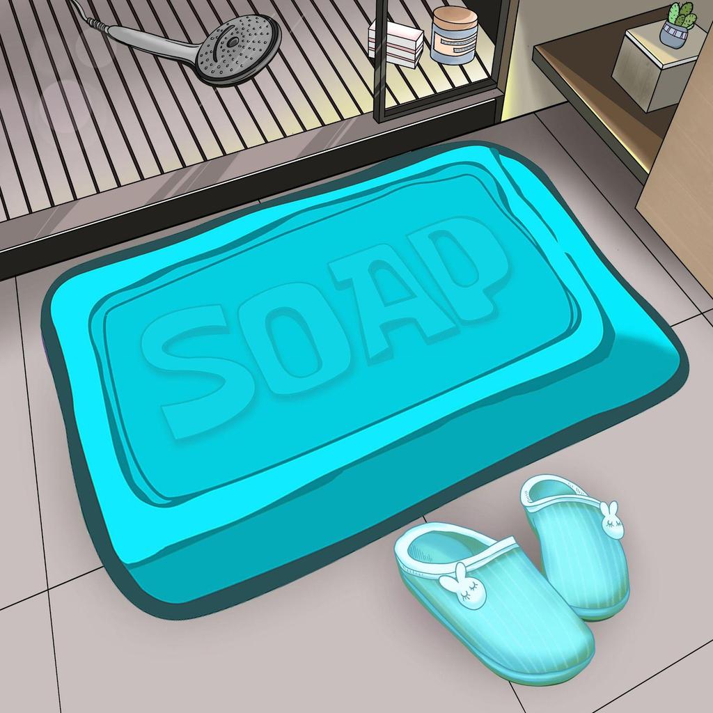 Small Fresh 3D Visual Diatom Mud Floor Mat Household Bathroom