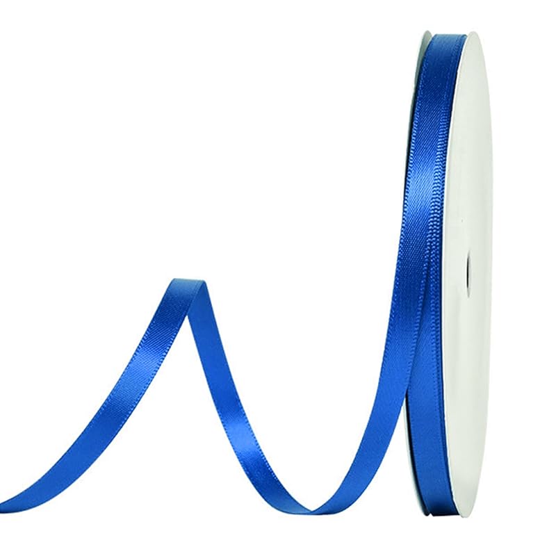 

double sided satin ribbon blue width 6 mm 100 yards long Approximately 91 meters large capacity ribbon for gift wrapping bowknot packaging gift gift