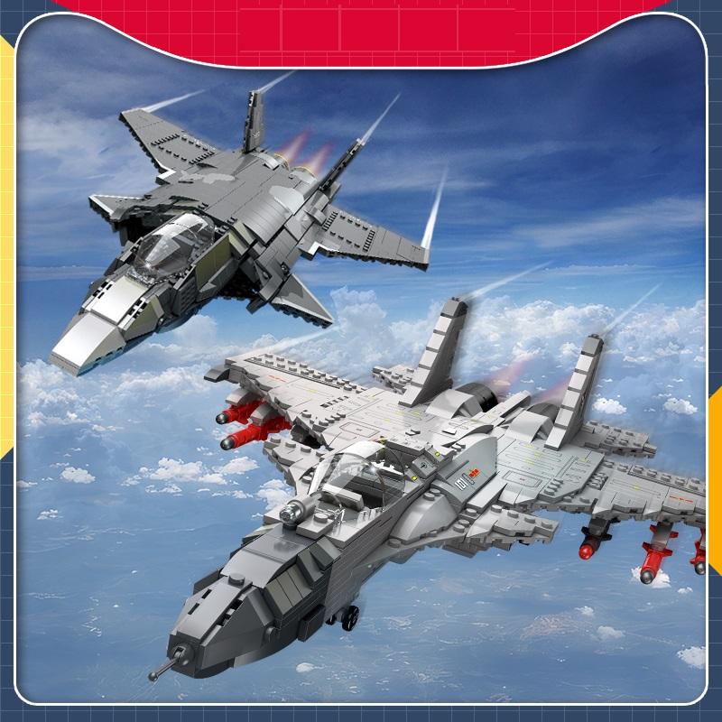 Army-Inspired First-Class Miniature-Figurehter-Jet Assembly Construction Superior-Grade Bricks High-Standard Moc First-Class J15J20 Construction