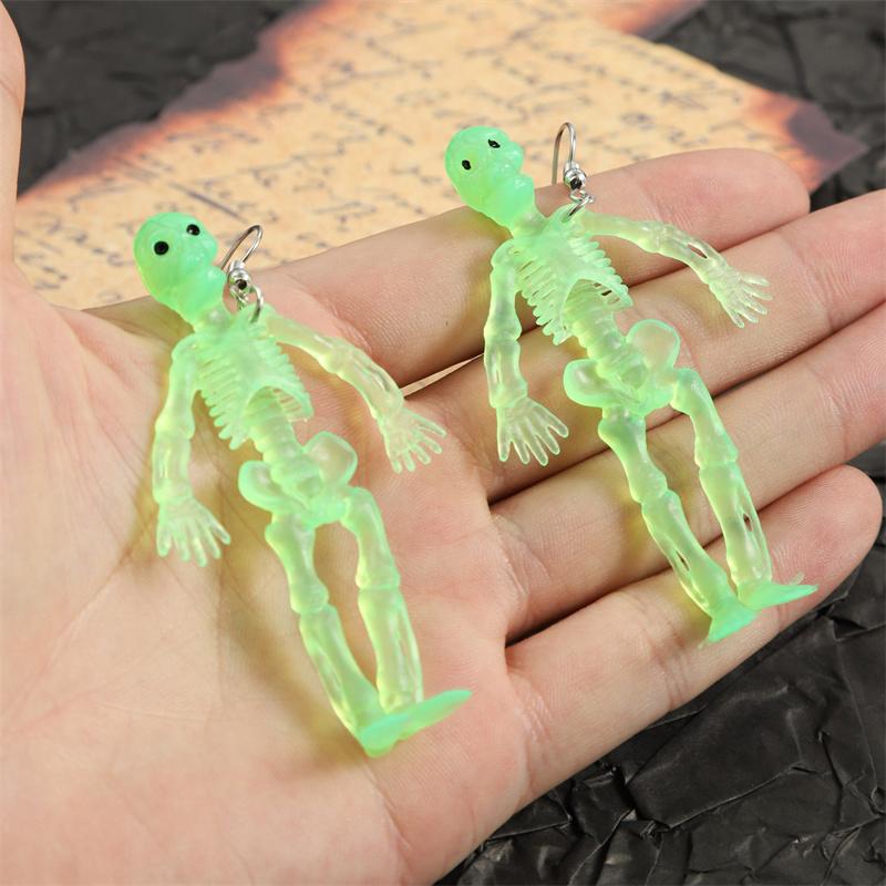 

Хэллоуинская коллекция преувеличенных сережек с черепами из смолы имитирует глаза сексуального демона 3