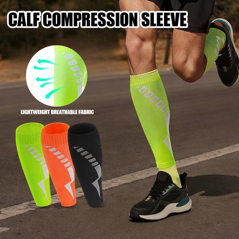 1 pièce Manches de compression pour mollet Manchon de compression pour jambe Chaussettes de compression sans pied Support pour mollet Chaussettes pour jambe Pour Football Course à pied