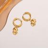 Fashion Earrings Women's Titanium Steel Earrings Minimalist Small Ball Pendant Earrings