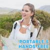 Mini Portable Neck Fan, Hands-free, USB Rechargeable, 3 Adjustable Speeds, 360-degree Free Rotation, Ha417