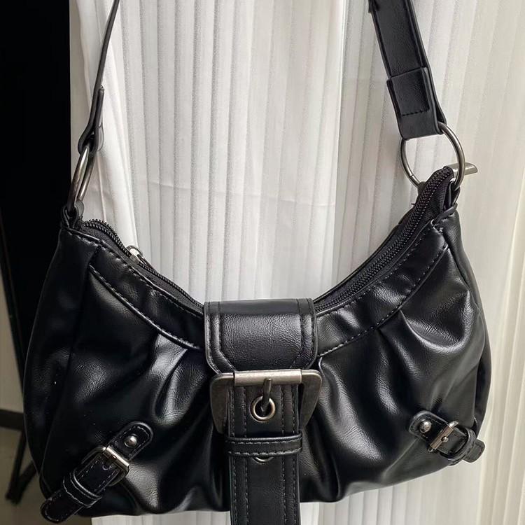 Maillard Retro Pleated Shoulder Bag - Trendy Wasteland Style for Women