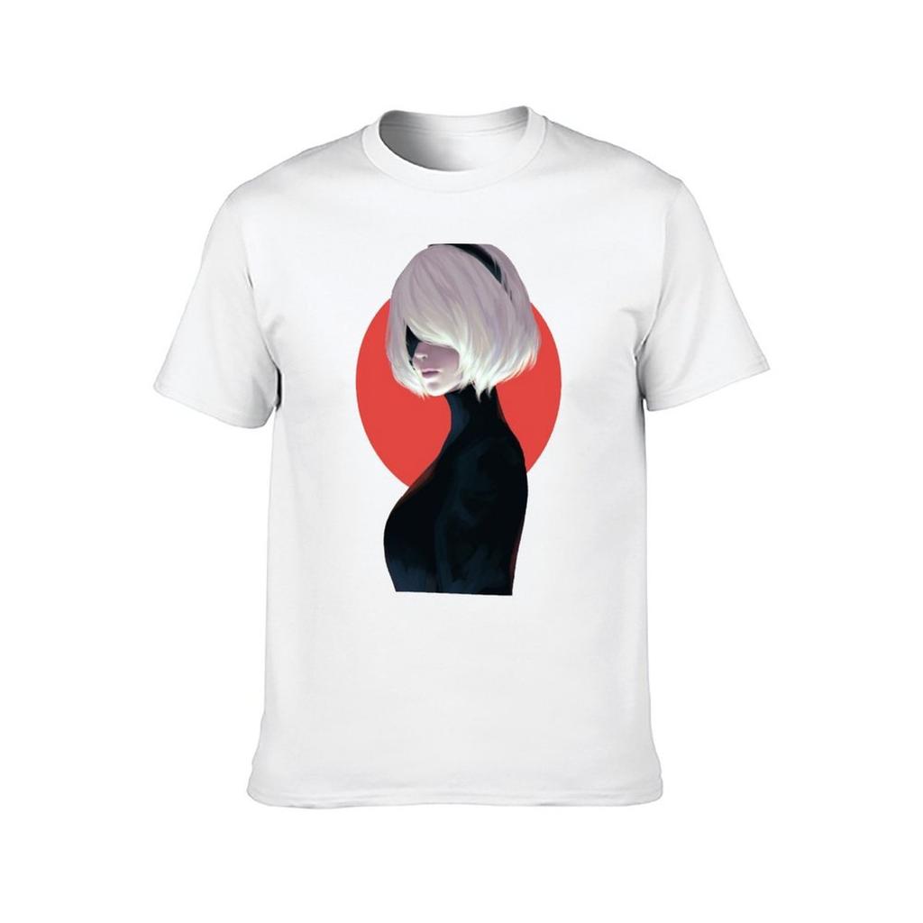 Nier Automata 2B T-Shirt Mann T-Shirts für Männer T-Shirt Mann Einfaches T-Shirt
