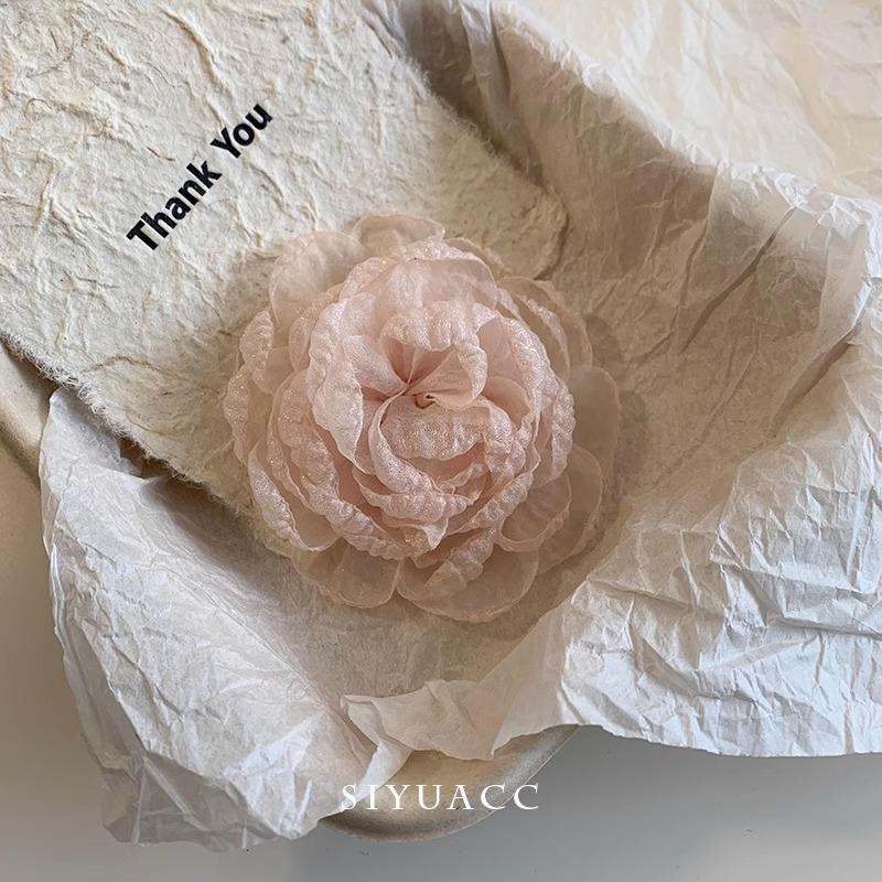 New Chinese Style Rose Hair Clip Snow Lotus Flower Summer Side Duckbill Accessory Women