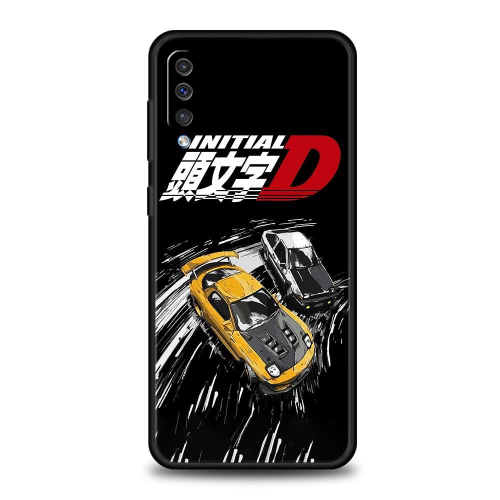 Initial D Car Phone Case for Samsung Galaxy A56 A36 A26 A16 A34 A24 A42 A22 A20 A12 A40 A30 A10 5G Soft TPU Cover Shell Fundas