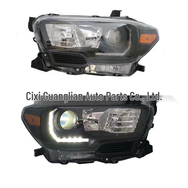 

2016-17 Tacoma LED DRL Headlights (US Version) Clear Lens + Black Trim + Amber Reflector