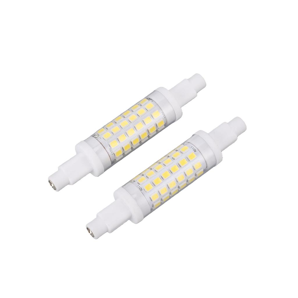 2PCS R7S LED Bulbs Dimmable 78mm 6000K 5W J Type Double Ended Floodlight Bulbs 500LM for Work Security Landscape Lights