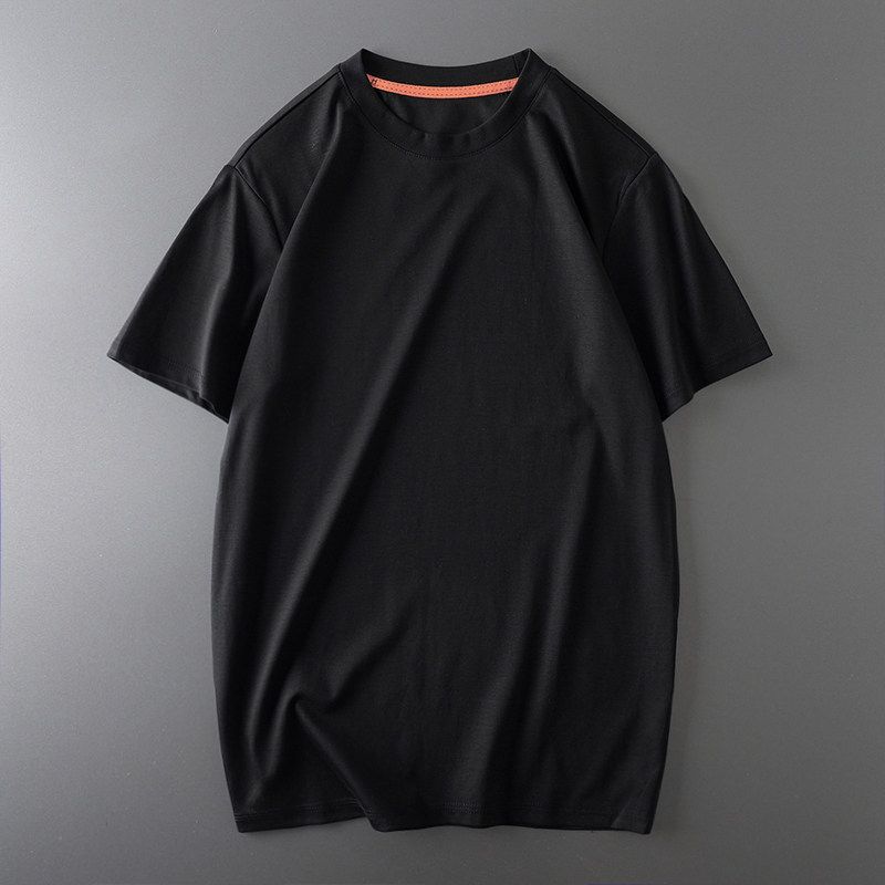 Export Export Tail Single Modal Mercerized Cotton Mulberry Silk Short Sleeve T-Shirt Men's Summer Tops Original Single Menswear Clothing