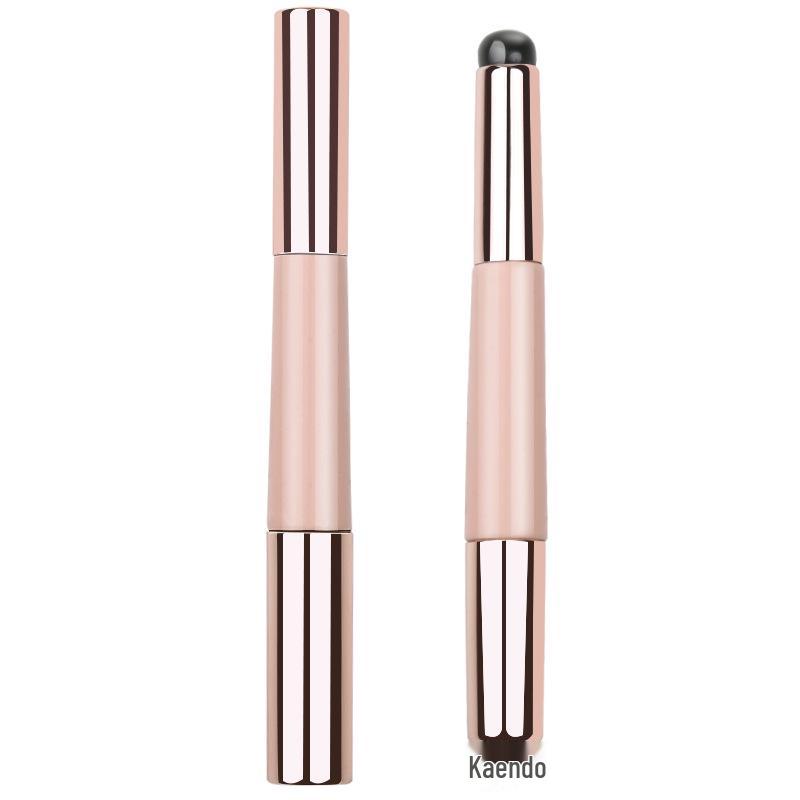 

Двусторонняя силиконовая кисть для растушевки губ и ногтей с крышкой розовый