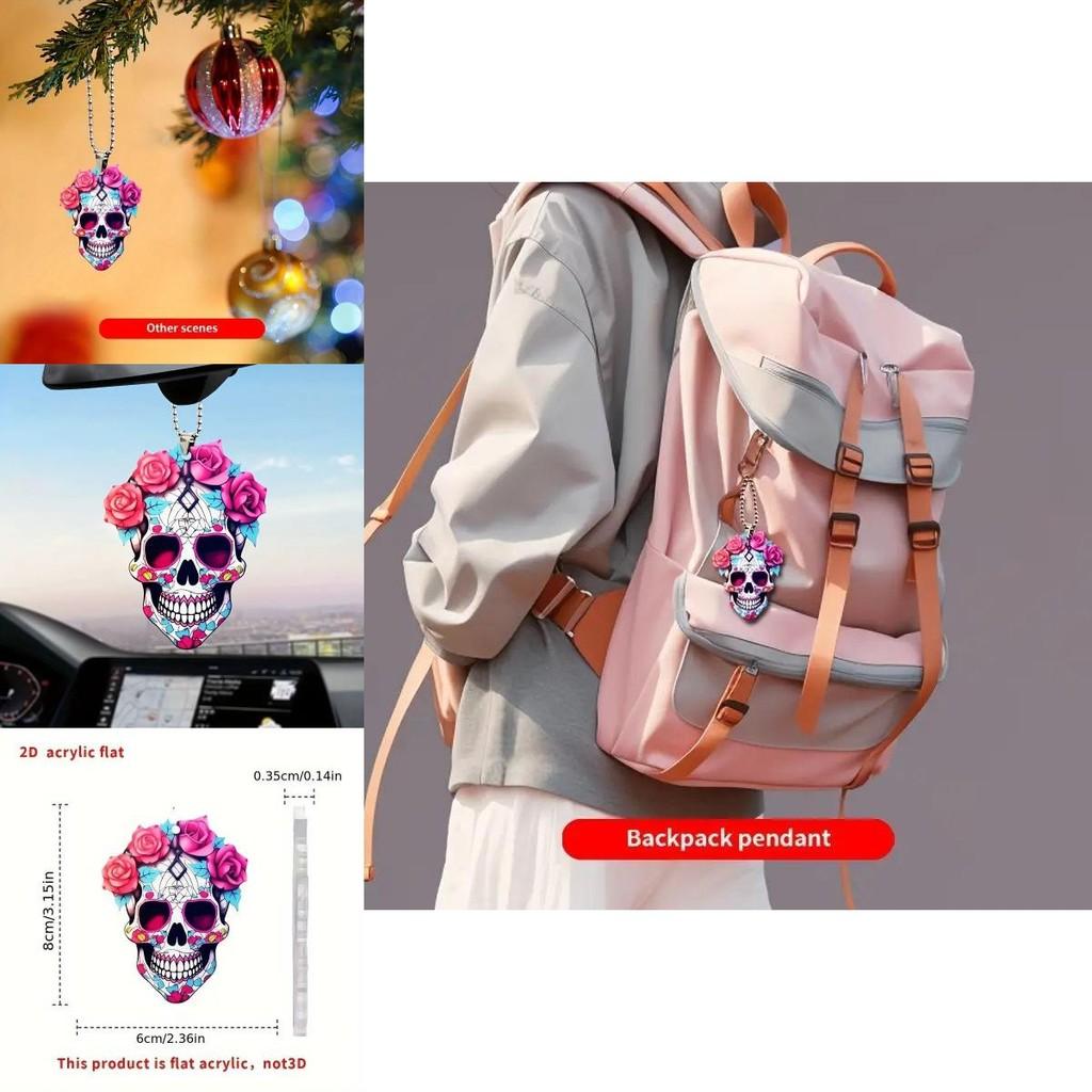 Acrylic Fun Car Pendant Decorative Cartoon Keychain Accessory For Eyecatching Vehicle Decor